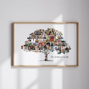 Family Tree Collage Family Tree Photo Collage Template Family Photo Collage Family Tree Gift Frame Family Reunion Gift Family Tree Poster