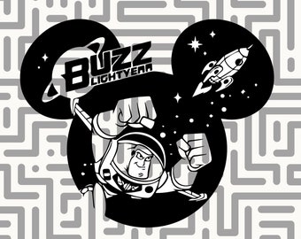 Buzz Lightyear SVG, Toy Story Rocket Graphic (Digital Download)