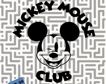 Mickey Mouse Club SVG-graphics, Cricut, familie-uitje (digitale download)