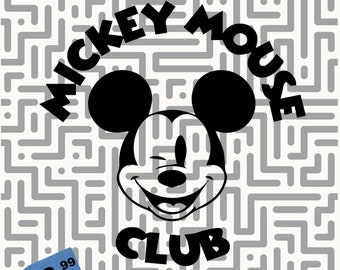 Mickey Mouse Club  SVG Graphics EPC dxg AI png For Cricut Family Vacation Matching Gift Funny Family Trip Christmas Decal