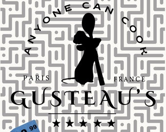 Ratatouille Gusteau's Anyone Can Cook SVG Graphics (Digital Download)