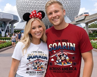 Soarin Across America PNG, Patriotic EPCOT Digital Download, 1776-2026 250 Years Freedom DTF Sublimation Design, 4th of July Family Trip