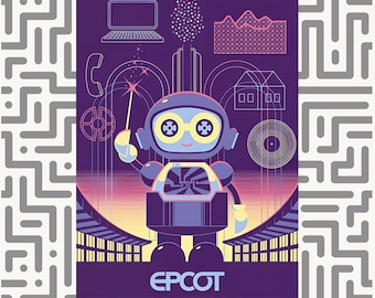 Epcot Memories: Vintage Communicore Poster for DIY Printing Epcot Experience Prints Disney, Vintage Disney, Disney Prints, Home Decor