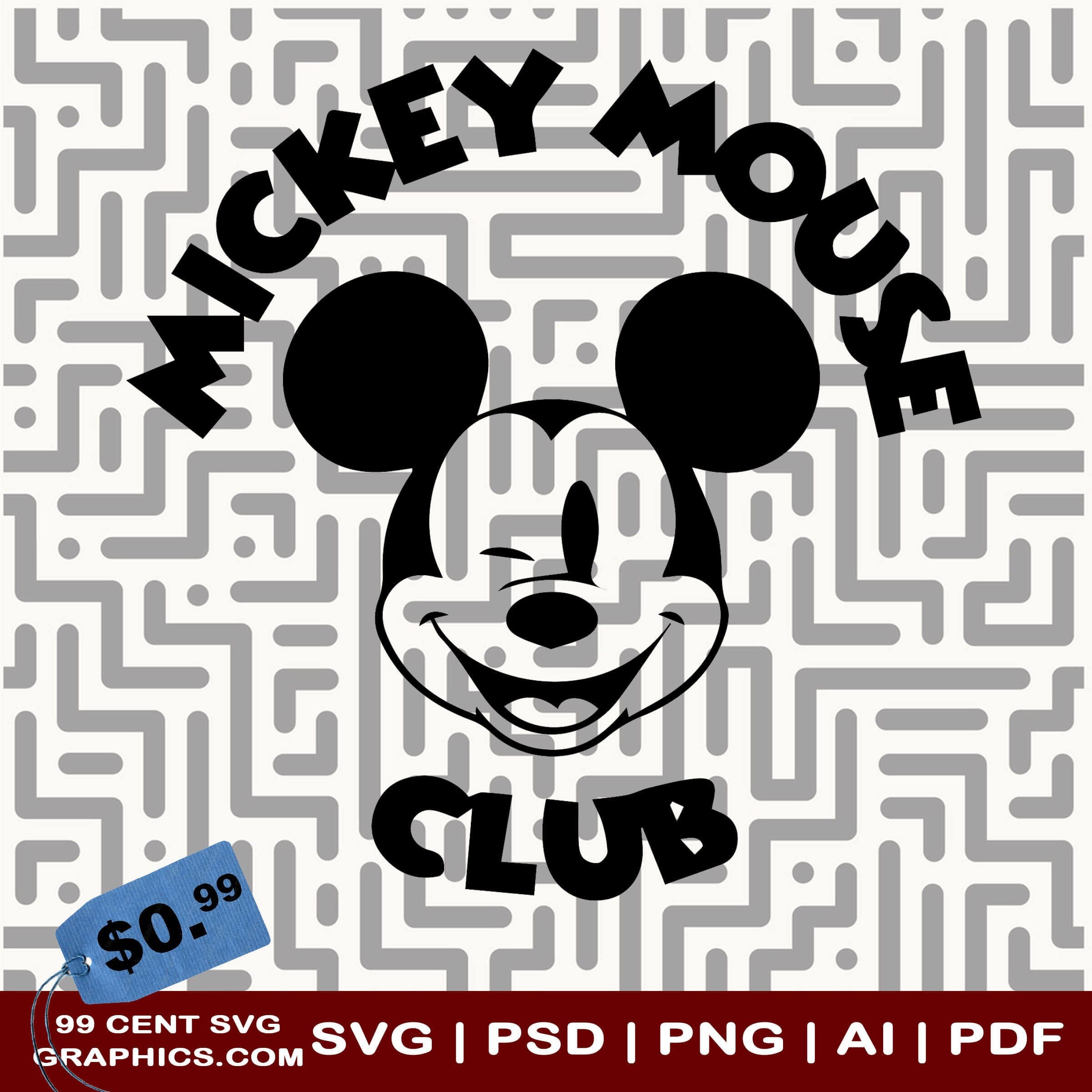 Mickey Mouse Club SVG Graphics EPC Dxg AI Png for Cricut Family