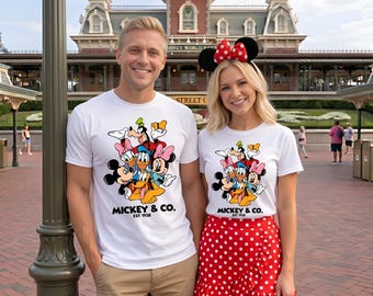 Mickey and Co PNG, Vintage Disney Friends Shirt Design, Retro Mickey Mouse Clipart, Fab Five Sublimation Download, Minnie Donald Goofy DTF