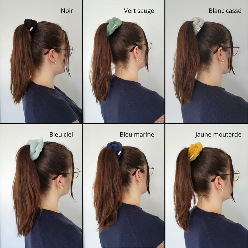 Chouchou scrunchie en éponge bambou image 5