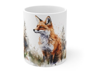 Fox Art Coffee Mug 11 oz - Animal Lover Gift : A Stunning Animal Inspired Mug Perfect for your Favourite Drink