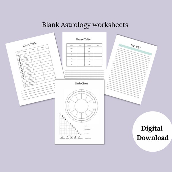 astrology workbook journal, astrology 101, astrology journal, natal chart journal, astrology workbook, astrology notes,