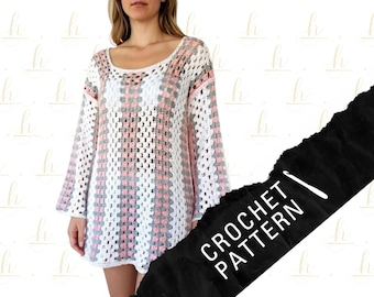 Gehaakte jurk oma Stitch | Oversized sweaterjurk (XS–XL) Feeling Swift Tonight (pdf-patroon)