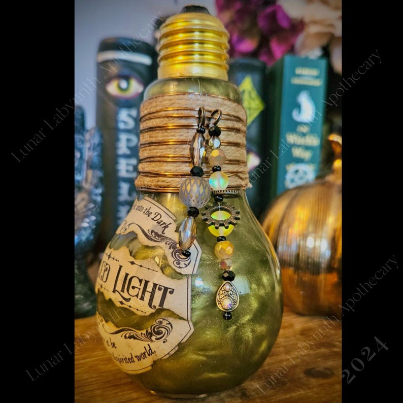 Steampunk Light Potion Bottle Color Shift Elixir Gothic Fantasy Decor steampunk-light-potion-bottle-color-shift-elixir-gothic-fantasy-decor