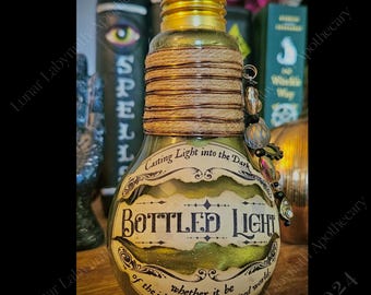 Steampunk Lichttrank Flasche: Farbwechsel Elixier, Gothic Fantasy Dekor