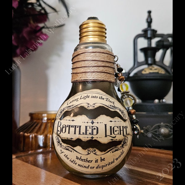 Bottled Light Potion/Steampunk Color Changing Potion