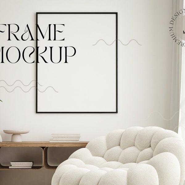 Single Frame Mockup, Luxury Room Mockup, Home Interior, Mockup Frame, Poster Frame Mockup, Digital Print Mockup, Minimalist Scandi Interior