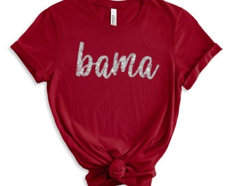Bama Glitter / Bama Top / Alabama Gameday Tank / Alabama Shirt / Tide Tee