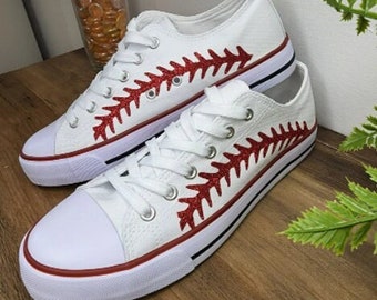 Glitter baseball lage sneakers / aangepaste sneakers / glitter honkbalschoenen / Baseball Mama schoenen / Baseball sneakers / aangepaste schoenen