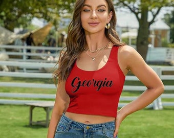 Custom Glitter Sports Team Cropped Racerback Tank ANY TEAM!!! / Football Glitter Shirts / Custom Glitter Shirt / Custom Football Bling Tanks
