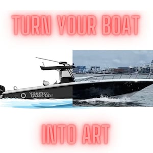 Custom Digital Boat Artwork / Watercolor Boat Artwork/ Custom Boat Portrait / Boat Rendering