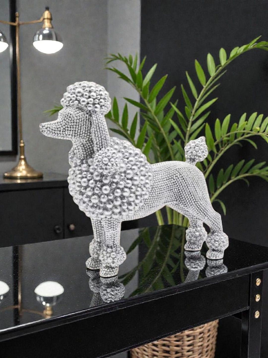 Poodle Beaded Rhinestone Statue / Poodle Gifts / Poodle Dog Gift