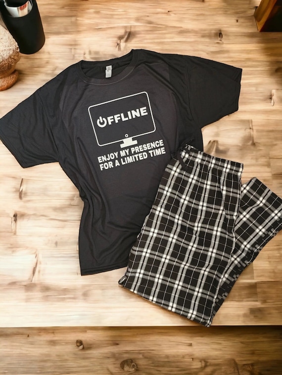 Offline Pajama Set Funny Gamer Pajamas Father s Day Gifts Teenager Apparel Gamer Pjs Funny Teen Gifts Funny Pajama Sets teenager Etsy UK