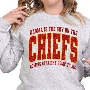 Karma is a guy on the Chiefs Coming Straight Home to Me Shirt / Swiftie Lips Tee / Chiefs Shirt / Football Tees /Football / Chiefs Kelce