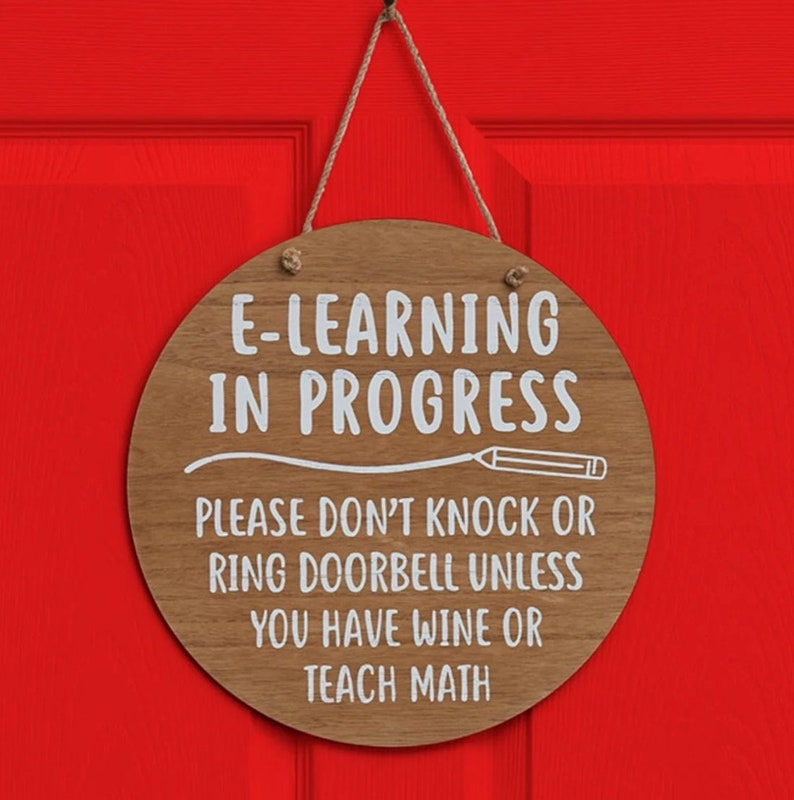 Home School E-learning Front Porch Sign / E-learning Home Sign / Front ...