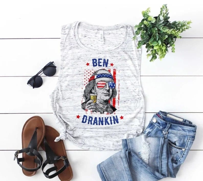 Ben Drankin Png / Svg Cutting File / Funny Sublimation Design / Wavy Png -Printable / Cricut SVG / July 4th PNG / Funny 4th of July SVG