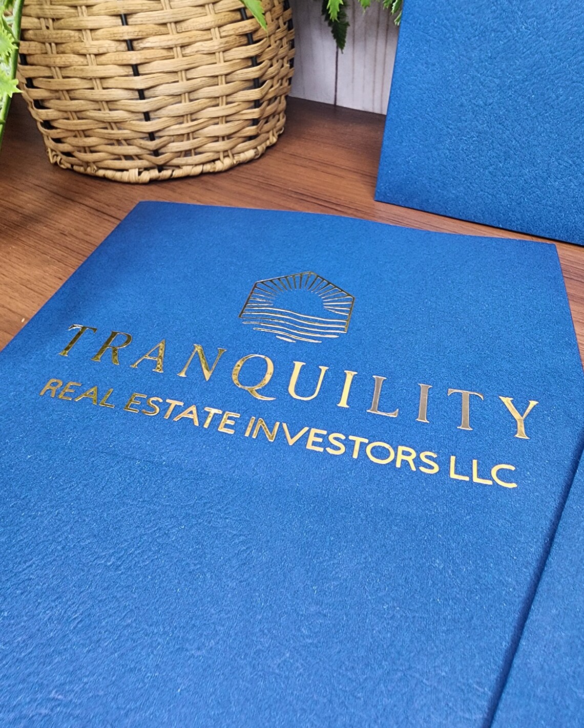 Branded Foil Presentation Folders With Card Holder / Real Estate Pocket ...