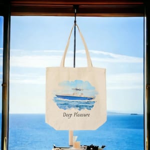 Custom Boot Tote Bag / Custom Boot Tasche / Bootskapitän Tote / Fischerboot Taschen / Angeln Tasche / Boot Tragetasche