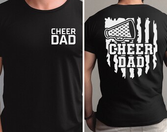 Camiseta com a bandeira americana para pai de líder de torcida / Camiseta para pai de líder de torcida / Camisetas de líder de torcida / Pai de líder de torcida / Pai de líder de torcida / Camiseta de líder de torcida para pai / Papai líder de torcida