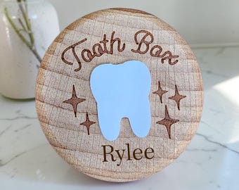 Personalized Wooden Tooth Fairy Keepsake Box / First Tooth Keepsake / Custom Tooth Fairy Box / Cute Kids Name Gifts / Kids Mementos
