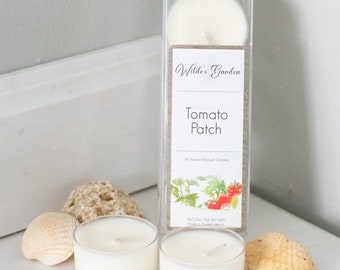 Tomato Patch | Tea Lights | Pack of 10 | Tomato Leaf and Vine Scented | Wilde's Garden