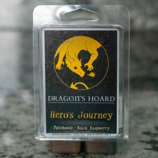 Hero's Journey | Wax Melts | Patchouli and Black Raspberry Scented | Dragon's Hoard