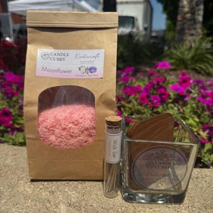 KindleCraft Build Your Own Candle Kit | Moonflower Scent | Candle Making Kit with Colored Wax | DIY Candle Kit for Adults & Kids