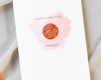Basketball Valentines Day Card Sports Valentines Card Printable