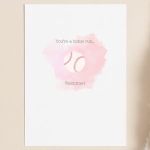 Baseball Valentines Day Card Sports Valentine Card Printable