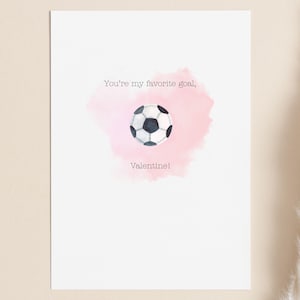 Soccer Valentines Day Card Sports Valentine Card Printable