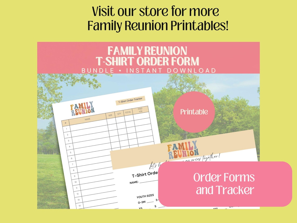 Family Reunion Checklist Printable Family Reunion Organizer Reunion