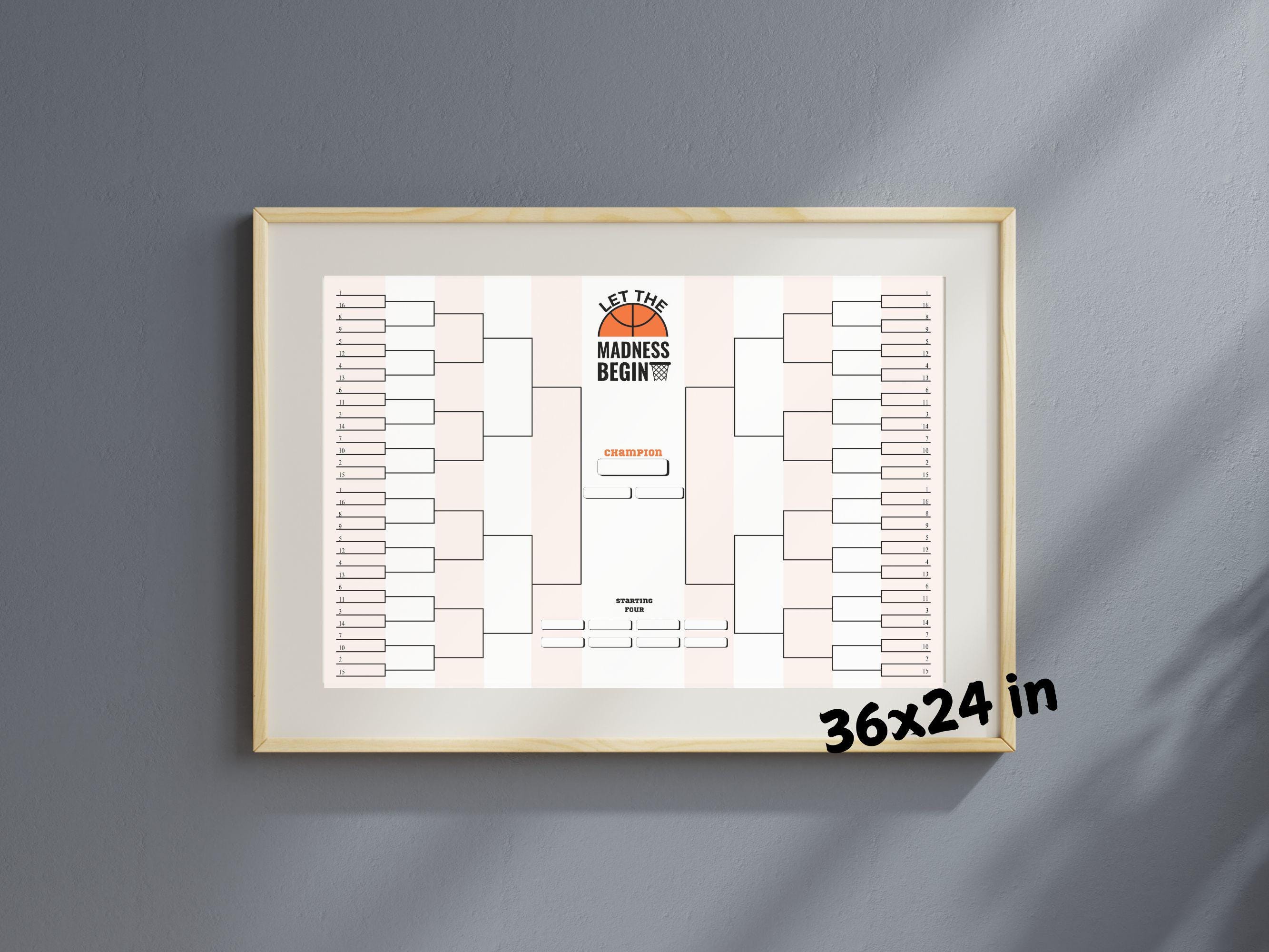 Basketball Madness Bracket Tournament Poster (digital Download) - Etsy