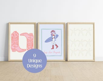 Coastal Cowgirl Wall Art Coastal Cowgirl Print Coastal Cowgirl Decor Western Aesthetic Prints Boho Beach Decor Digital Download Wall Art