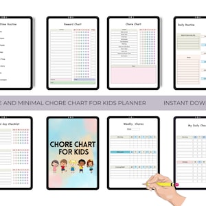 Chore Chart for Multiple Kids Daily Checklist Canva - Etsy