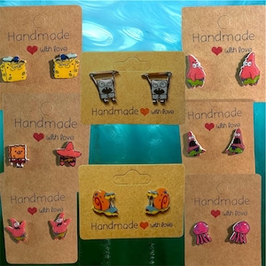 Handmade Earrings - Sponge Bob