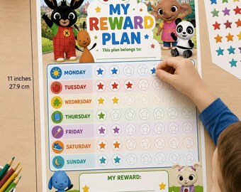 Puppy Reward Chart for Kids PDF US Letter | Printable Sticker ...
