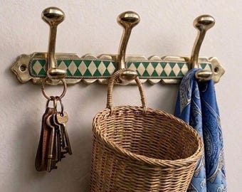 Elegante handgemaakte messing wandkapstok – Marokkaans design