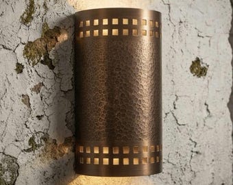 Handmade Hammered Copper Wall Sconce – Modern Rustic Wall Light, Moroccan Brass Wall Lamp, Luxury Indoor Outdoor Lighting Fixture