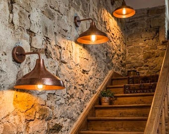 Handcrafted Pure Copper Wall Sconce – Minimalist Dome Light