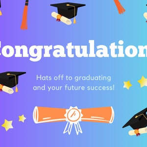 Felicitaciones Tarjeta de Graduación - Tarjeta de Graduación de Escuela Secundaria / Universidad