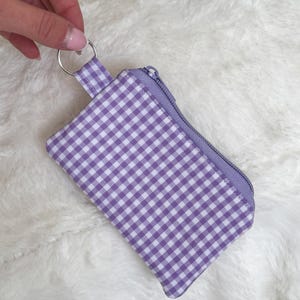 Estuche pequeño para tarjetas con cremallera (herrajes plateados)