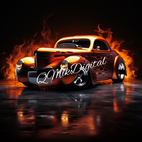 1941 Willys coupe street hot rod. Downloadable Image. Any Use Personal or commercial. PNG & PDF Formats. 4000px 300dpi. Clipart