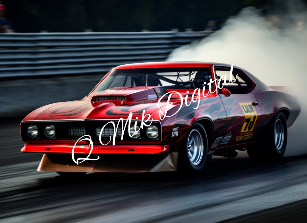 Drag Racing Commercial Muscle Car Drag Racing. Downloadable Image. SVG and PNG. PLR for ...