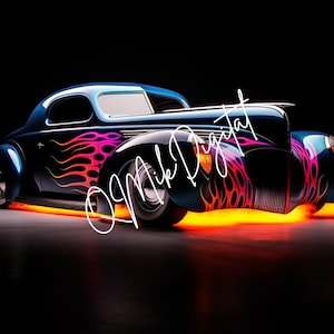 1932 Lincoln Zephyr Hot Rod Kunstdruck (Digitaler Download)